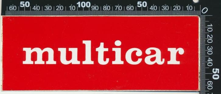 Sticker: Multicar, Verzamelen, Stickers, Zo goed als nieuw, Auto of Motor, Ophalen of Verzenden