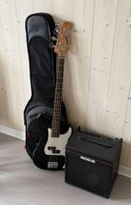 P bass + amplifier + bag, Muziek en Instrumenten, Snaarinstrumenten | Gitaren | Bas, Ophalen, Zo goed als nieuw