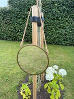 Moderne Ronde Spiegel Koper Rand & Touw, Minder dan 50 cm, Rond, Nieuw, Ophalen of Verzenden