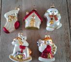Setje Kerstballen,  mooi gedetailleerde 5 bijpassende., Diversen, Ophalen of Verzenden, Nieuw