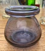 Lila /Amathist Bol vaas ,omgeslagen rand ,afgeslagen pontil, Ophalen of Verzenden