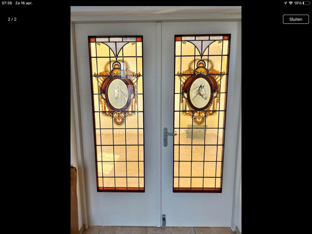 Amsterdamse School deuren met Glas in lood, Ophalen