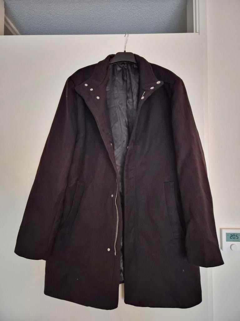 Mooie zwarte tussenjas mantel maat 58, Kleding | Heren, Jassen | Winter, Ophalen of Verzenden, Zo goed als nieuw, Maat 56/58 (XL)