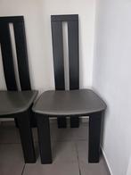 Pierre Constatini style zwarte high back eetkamerstoelen 80s, Huis en Inrichting, Ophalen, Zwart