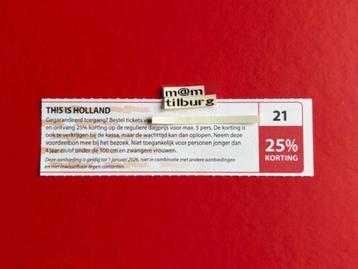 Bon 21 THIS IS HOLLAND 25% korting beschikbaar voor biedingen