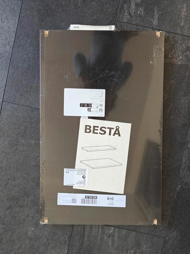4x IKEA Besta plank – zwartbruin – €6 per stuk, Audio, Tv en Foto, Televisie-accessoires, Nieuw, Ophalen