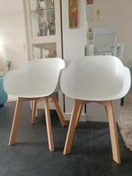 2 witte keukenstoelen, Huis en Inrichting, Twee, Wit, Zo goed als nieuw, Ophalen