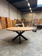 Ronde mango eettafel 150cm incl. spinpoot, Ophalen, Rond, Nieuw, Vijf personen of meer