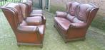 Klassiek leder chesterfield bankstel 2+1+1 TOP CONDITIE, Antiek en Kunst, Antiek | Meubels | Stoelen en Banken, Ophalen