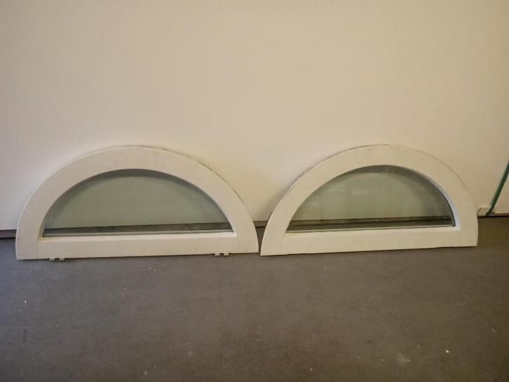 half ronde ramen met HR++ glas, Doe-het-zelf en Verbouw, Glas en Ramen, Zo goed als nieuw, Gevelraam of Ruit, Minder dan 80 cm