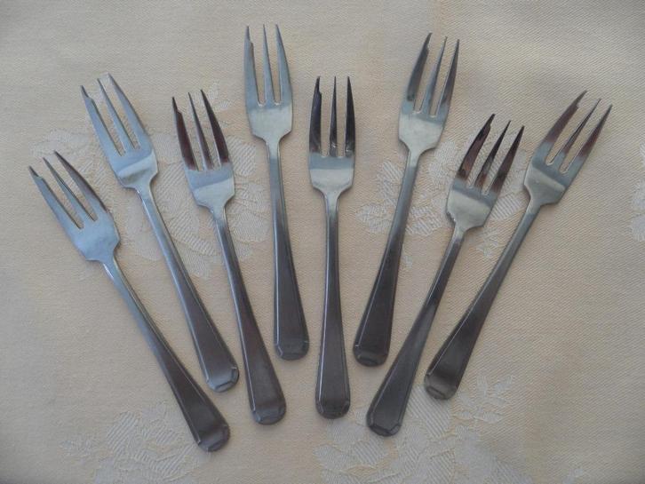 8x gebaksvorkje - merk Stroma, Antiek en Kunst, Antiek | Bestek, Ophalen of Verzenden