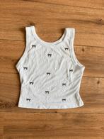 Witte strikjes tank top, Wit, Ophalen of Verzenden, Zo goed als nieuw, Shein
