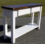 Sidetable grenen whitewash blad gebeitst 120x76,5 diep 28, Huis en Inrichting, Tafels | Sidetables, Ophalen, 100 tot 150 cm, Nieuw