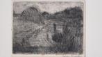 Jaap Kaal (1893-1960) Ets Zaans landschap, Ophalen of Verzenden