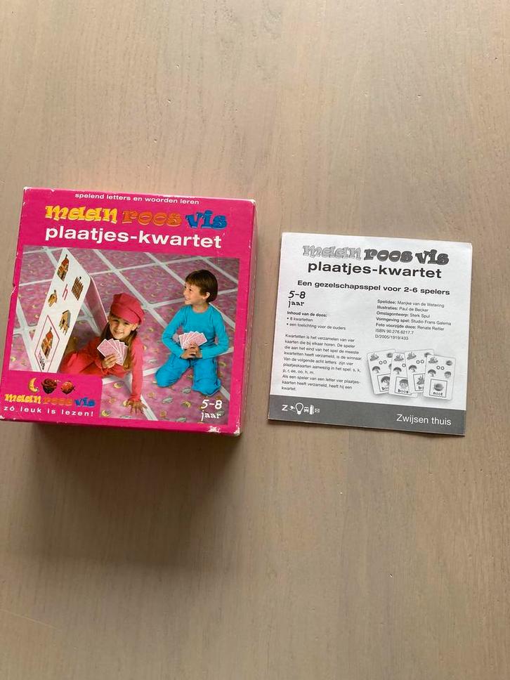 Maan-roos-vis   Letterkwartet, Hobby en Vrije tijd, Gezelschapsspellen | Kaartspellen, Zo goed als nieuw, Ophalen of Verzenden