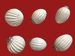 Set van 6 decoratieve bollen, Ophalen of Verzenden, Gebruikt