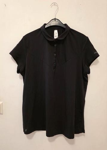 Dames Decathlon Fouganza polo shirt maat XL zwart beschikbaar voor biedingen