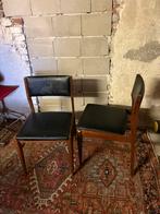 Vintage Houten Stoelen Set van Twee, Ophalen, Gebruikt, Twee, Zwart