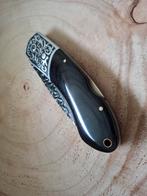 EDC RVS zakmes met zwart houten greep en etui NIEUW, Ophalen of Verzenden, Nieuw