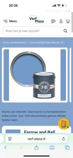 Bothy Blue farrow & ball 5 liter muurverf, Blauw, Ophalen of Verzenden, Minder dan 5 liter, Verf