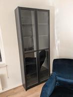 Billy boekenkast met glazen deuren zwart, Huis en Inrichting, Ophalen, 200 cm of meer, 50 tot 100 cm, Zo goed als nieuw