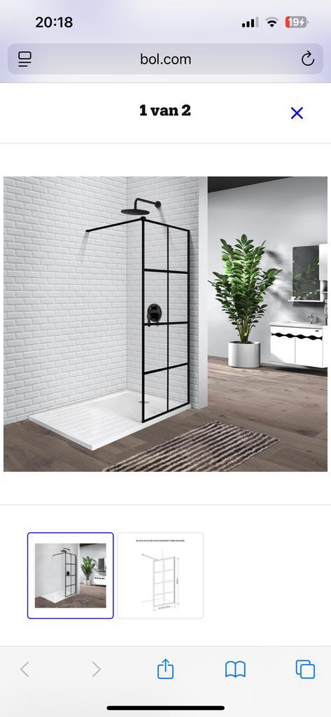 Douchewand 100x200cm, Huis en Inrichting, Badkamer | Complete badkamers, Gebruikt, Ophalen