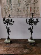 Paar antieke kandelaars. rancoulet hoog 70 cm., Ophalen, Koper of Brons