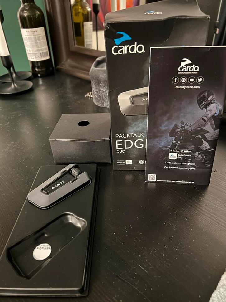 Cardo Packtalk Edge - Nieuwstaat, compleet, Motoren, Accessoires | Overige, Zo goed als nieuw, Ophalen of Verzenden