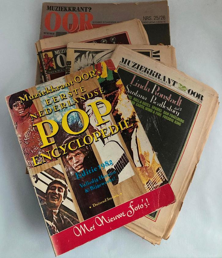 Partijtje van 10 nrs Muziekkrant Oor + Popencyclopedie  1982, Boeken, Muziek, Gelezen, Algemeen, Verzenden