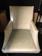 IJsblauwe Fauteuil - Stoffeerbaar!, Gebruikt, 75 tot 100 cm, Ophalen of Verzenden, Stof