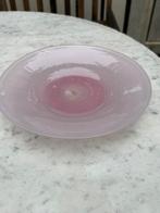 Glazen schaal, roze, Henry Dean, 28 cm, Schaal, Rond, Ophalen of Verzenden, Glas