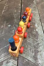 Vintage SIO Houten Speelgoedtrein met poppetjes., Antiek en Kunst, Antiek | Speelgoed, Ophalen of Verzenden