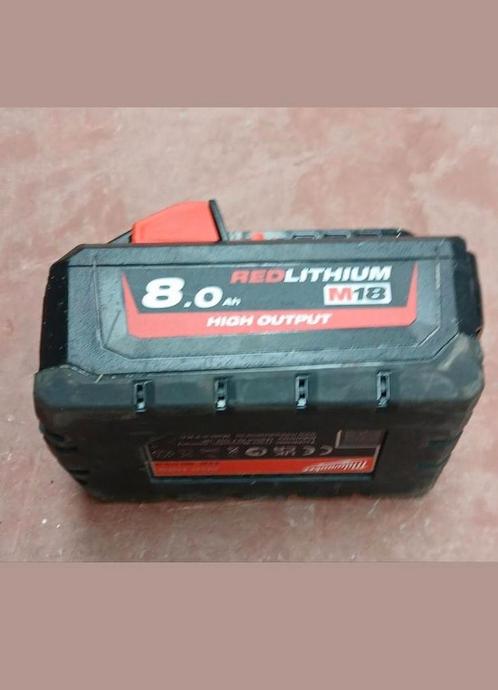 Milwaukee M18 HB8 Accu 8.0Ah - High Output 8.0Ah, Doe-het-zelf en Verbouw, Gereedschap | Machine-onderdelen en Toebehoren, Zo goed als nieuw
