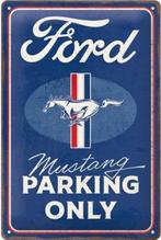 Ford Mustang Parking Only. Metalen wandbord in reliëf, Ophalen of Verzenden, Nieuw, Reclamebord