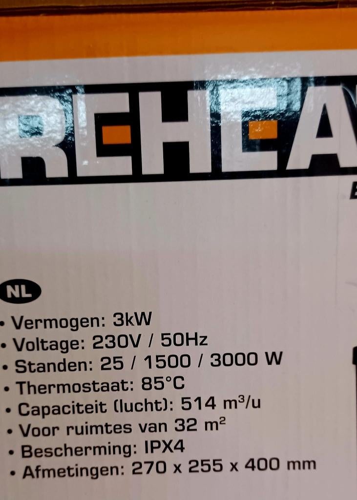 Electriche kachel 3000 watt heater, Ophalen, Overige soorten, Elektrisch, Nieuw