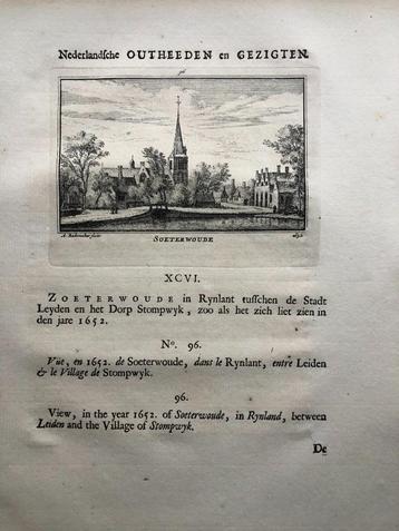 096 / Zoeterwoude Kopergravure 1731 beschikbaar voor biedingen
