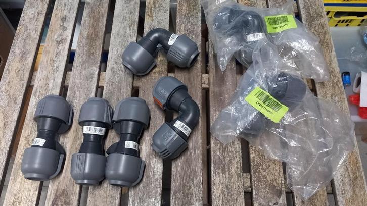 Gardena L-stuk en recht-stuk 25mm, Tuin en Terras, Tuinslangen, Nieuw, Tuinslang, Ophalen of Verzenden