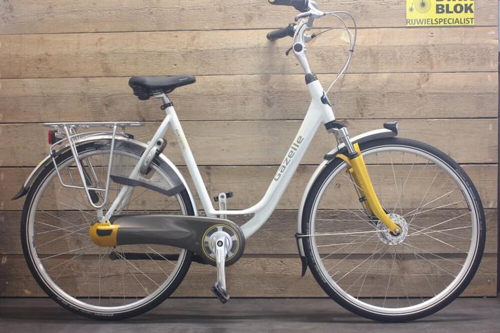 Gazelle Orange Plus damesfiets 7v 56cm wit + 3 mnd garantie, Fietsen en Brommers, Fietsen | Dames | Damesfietsen, Gebruikt