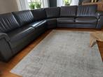 hoekbank leer bruin, Huis en Inrichting, Banken | Complete zithoeken, Ophalen, Gebruikt, Leer