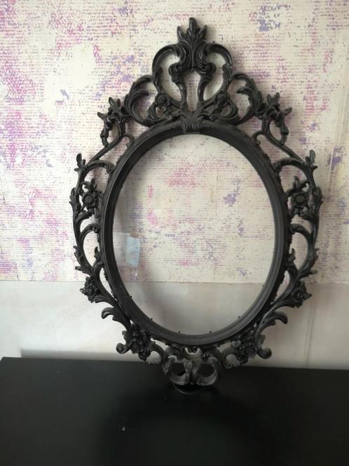 Mooie grote barok lijst van zwarte kunststof, Huis en Inrichting, Woonaccessoires | Lijsten, Gebruikt, 75 cm of meer, 50 tot 75 cm