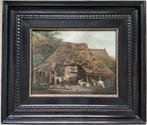 Gerrit Hendrik Gobell (1786-1833) - Gezicht op boerenhoeve, Antiek en Kunst, Kunst | Schilderijen | Klassiek, Ophalen of Verzenden