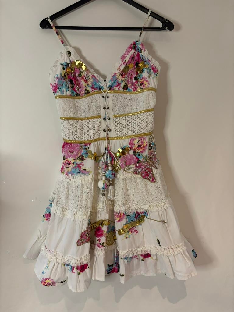 Diamond for eden kanten jurkje met steentjes maat s, Kleding | Dames, Maat 38/40 (M), Wit, Ophalen of Verzenden, Zo goed als nieuw