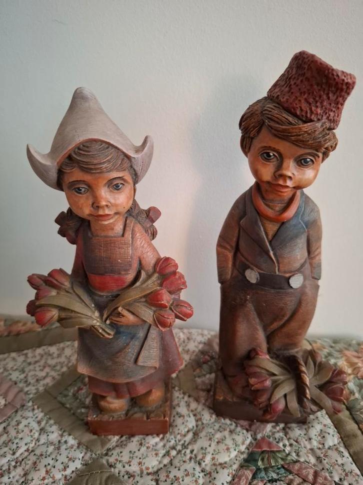 Boer en Boerin Porseleinen Beeldjes, Antiek en Kunst, Kunst | Beelden en Houtsnijwerken, Ophalen of Verzenden