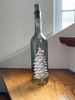 Decoratie glazen fles met kerstboom, Diversen, Kerst, Ophalen of Verzenden, Zo goed als nieuw