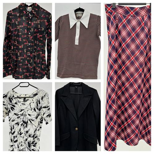 Vintage pakket dames kleding jaren 70 rood/zwart, Kleding | Dames, Dames-kledingpakketten, Zo goed als nieuw, Ophalen of Verzenden
