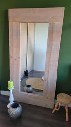 Steigerhouten spiegel, Huis en Inrichting, Woonaccessoires | Spiegels, Ophalen, Gebruikt, 75 tot 100 cm, 150 tot 200 cm