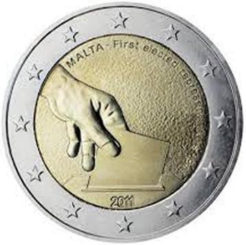 Malta 2 euro "Eerste Verkiezingen" 2011 UNC (lastig)  beschikbaar voor biedingen