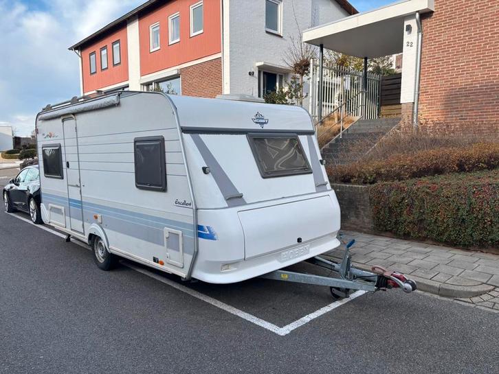 Hobby Excellent Easy, Caravans en Kamperen, Caravans, Particulier, tot en met 4, Rondzit, Hobby, Mover, Ophalen