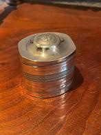 Antiek Lodereindoosje, Eind 19e Eeuw, Ophalen of Verzenden, Zilver