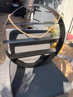 Zwarte Ronde Wandplank met Touw 80 cm, Ophalen, Gebruikt